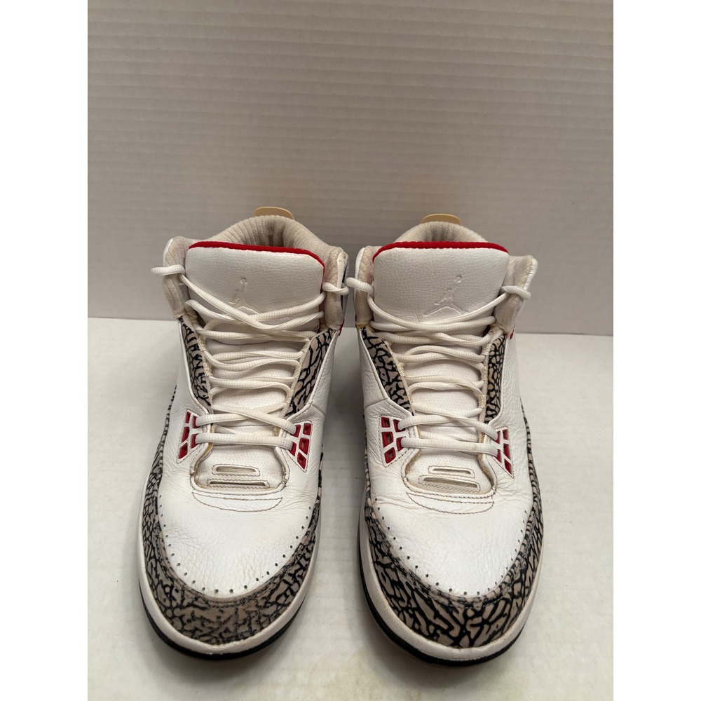 Jordan 2.5 Team 5/8 White Cement Red Elephant Print 331987-161 Mens 13
